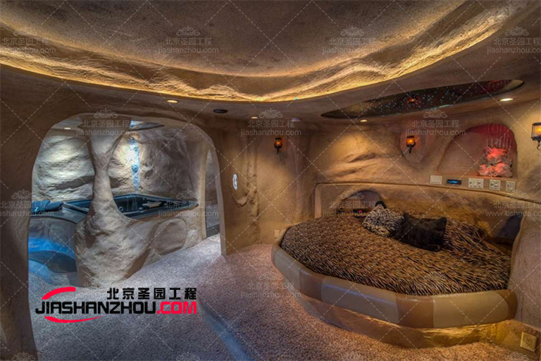 精品仿真山洞別墅浴室制作使沐浴成為一種奢侈
