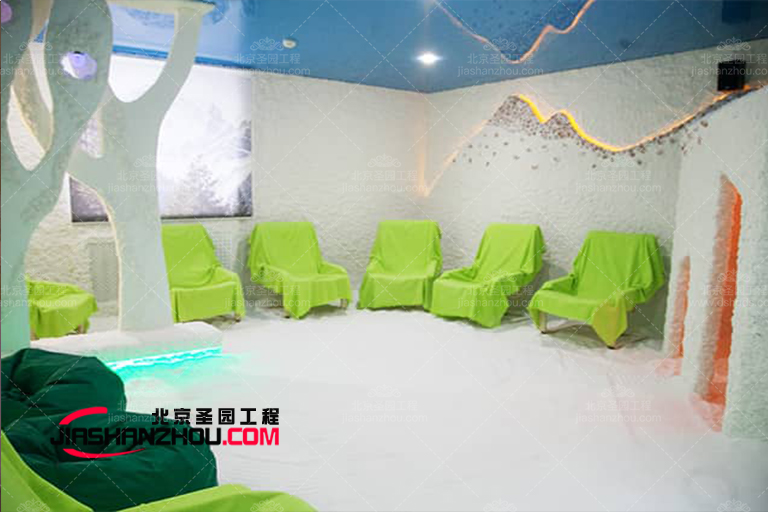 北京圣園的仿真洞穴主題喜馬拉雅鹽療房