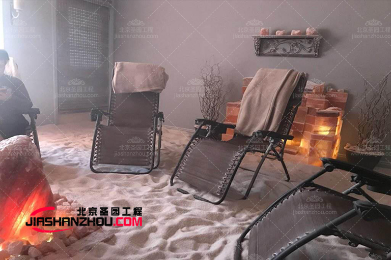 帶壁爐的豪華仿真鹽洞別墅臥室更溫暖更浪漫