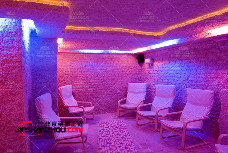 北京圣園令人興奮的洞穴主題鹽療房設計的創意方式