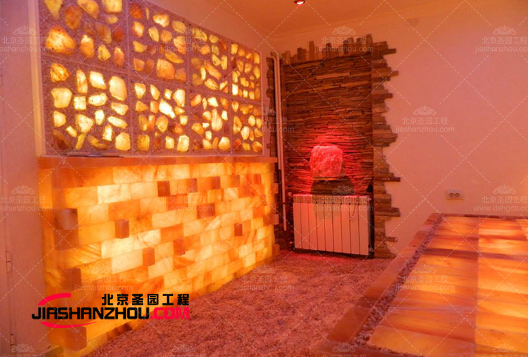 現代汗蒸房洞穴式鹽療房設計理念圖片庫賞析