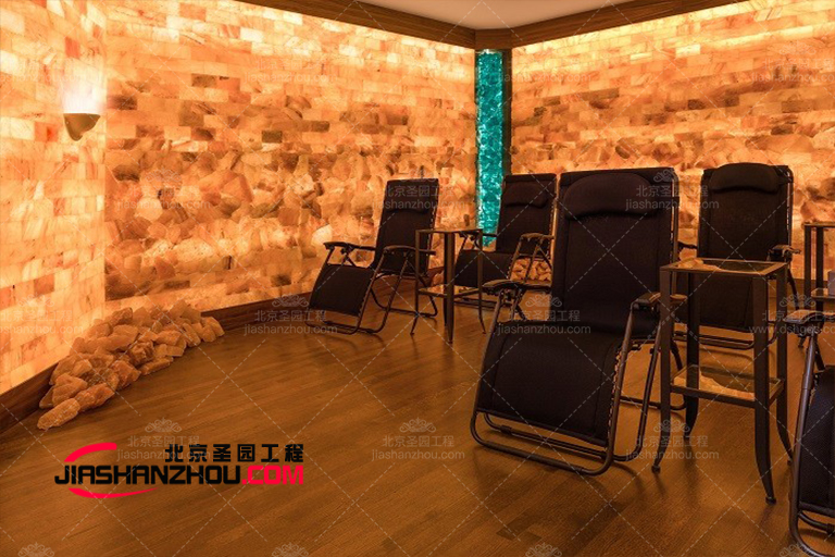 豪華仿真鹽洞汗蒸房從古代室內設計風格中汲取靈感