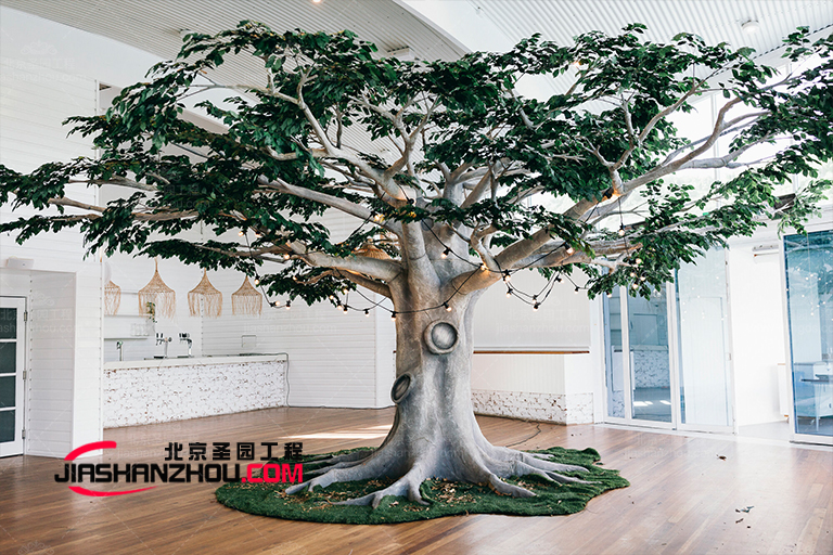 不懼陽光直射的室內(nèi)仿真樹植物低維護不耗精力