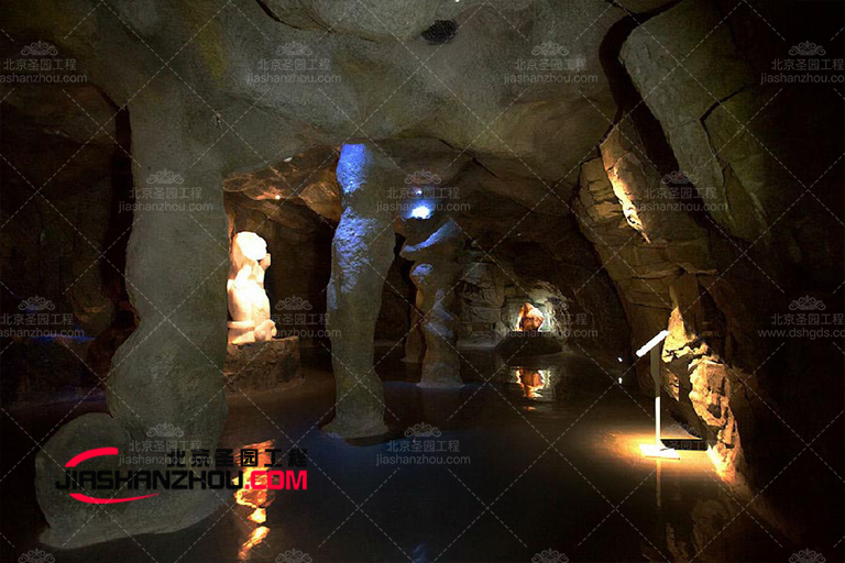 帶你們看更顯氣派的仿真巖洞別墅客棧制作 不信你看