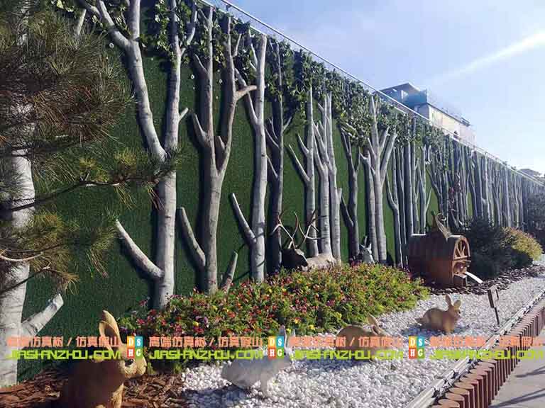 西單假樹(shù)浮雕墻